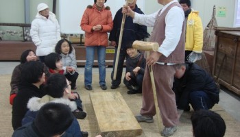 2008-11-27 열린교실, 주간보호센터 두부만들기 체험 이미지